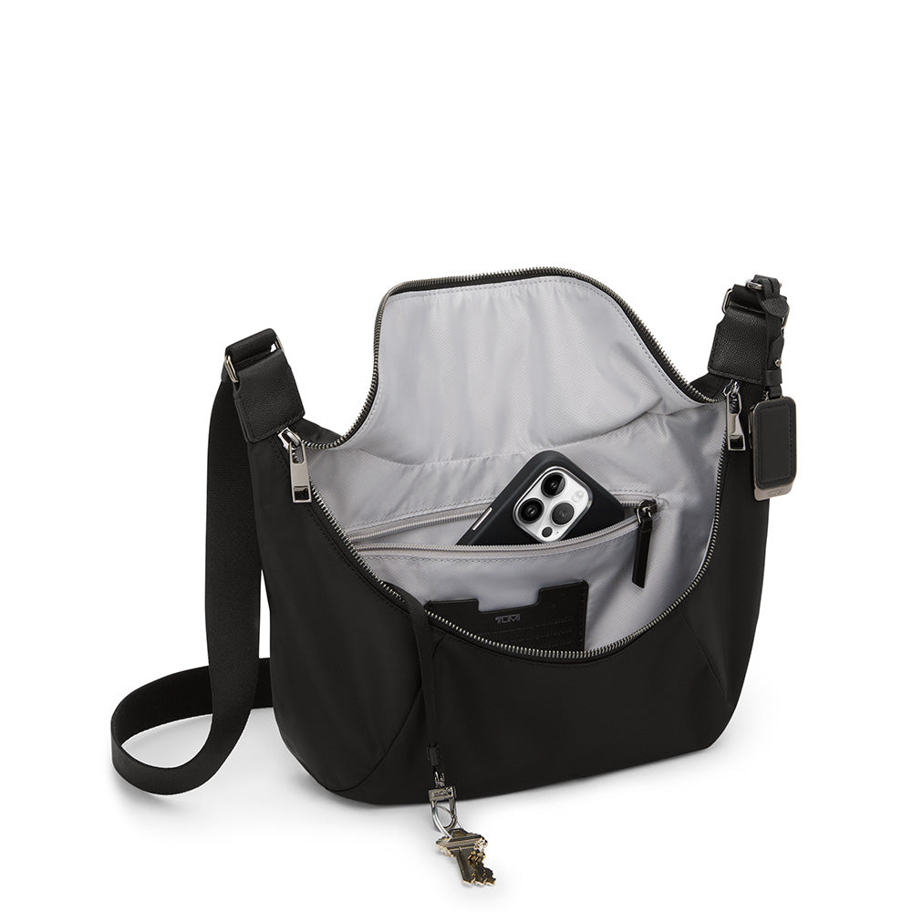 Bolsa Transversal Alabama Voyageur Preta e Gunmetal