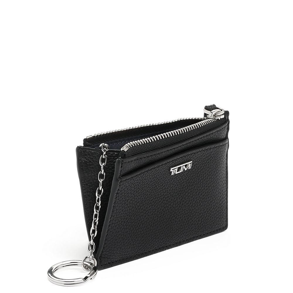 Porta-cartão Zip Card Case Couro Preto