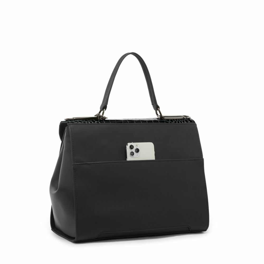 Bolsa Satchel Riviera Mezzanine Grafite