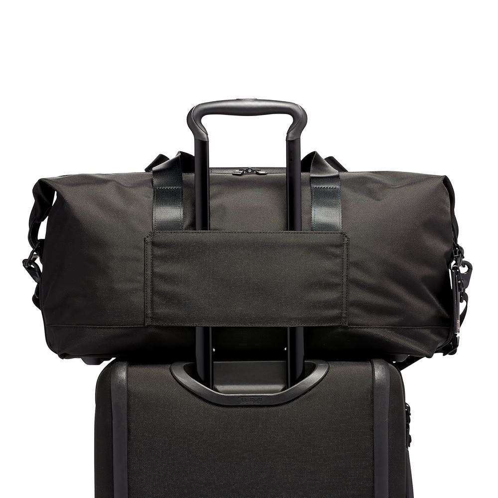 Double Expansion Travel Satchel Duffel Preta