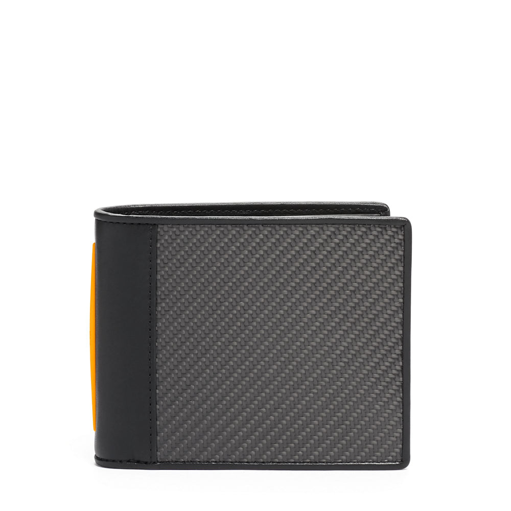 Global Double Billfold Carbon/Papaya