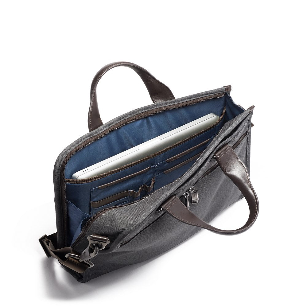 Pasta Slim Deluxe Portfolio Cinza