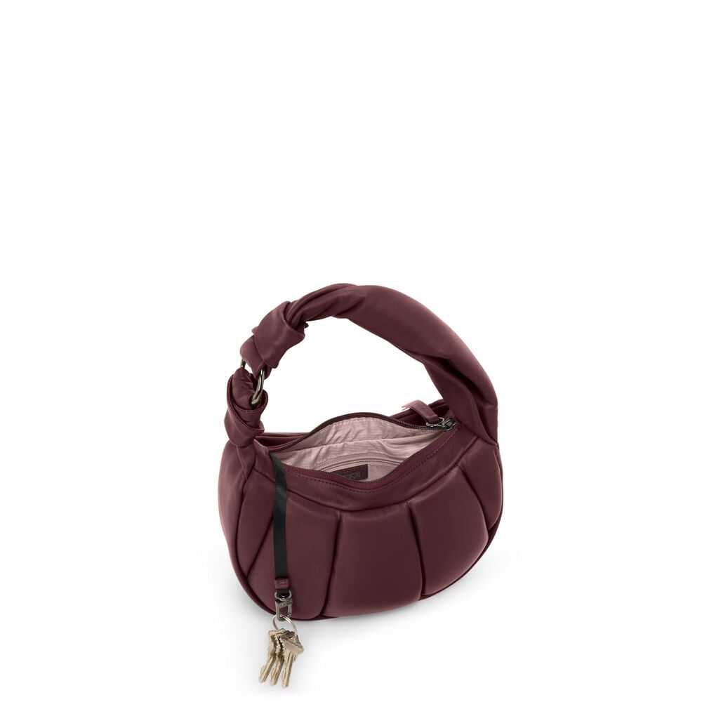 Asra Small Crossbody Cabernet Puff