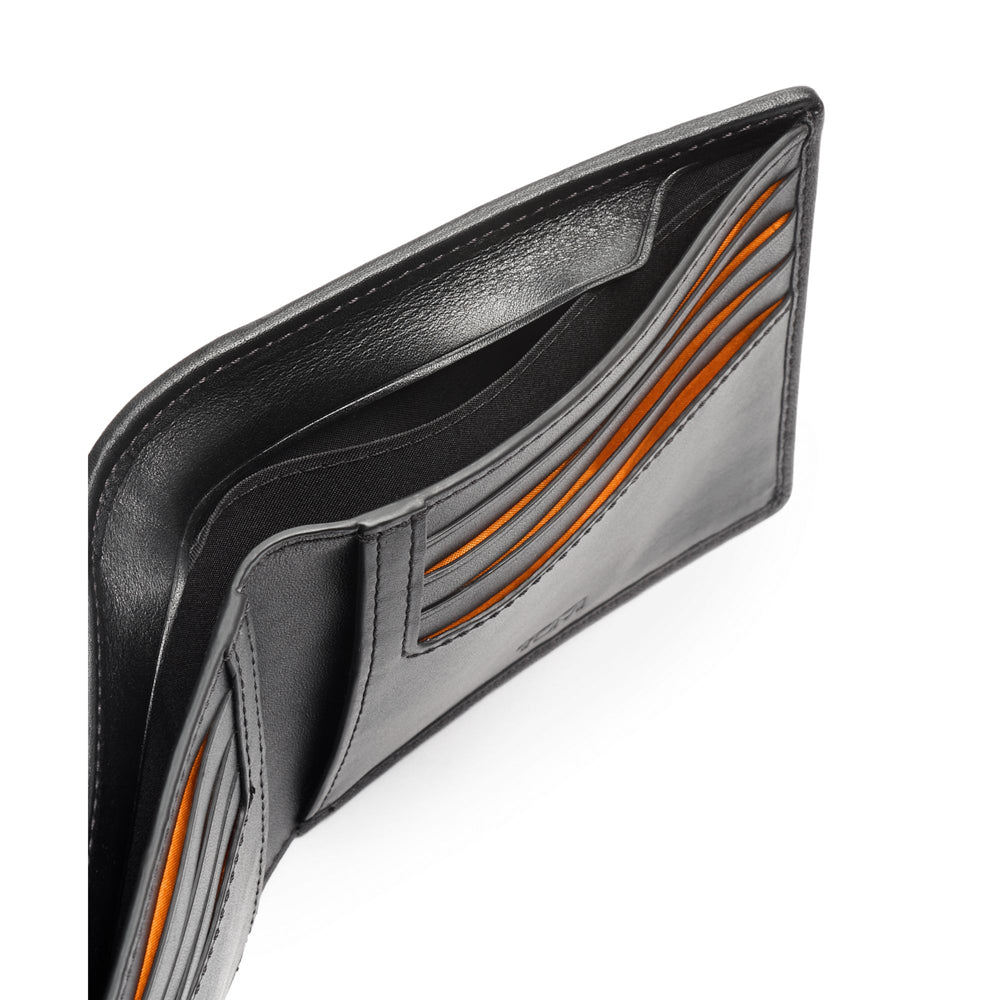 Global Double Billfold Carbon/Papaya