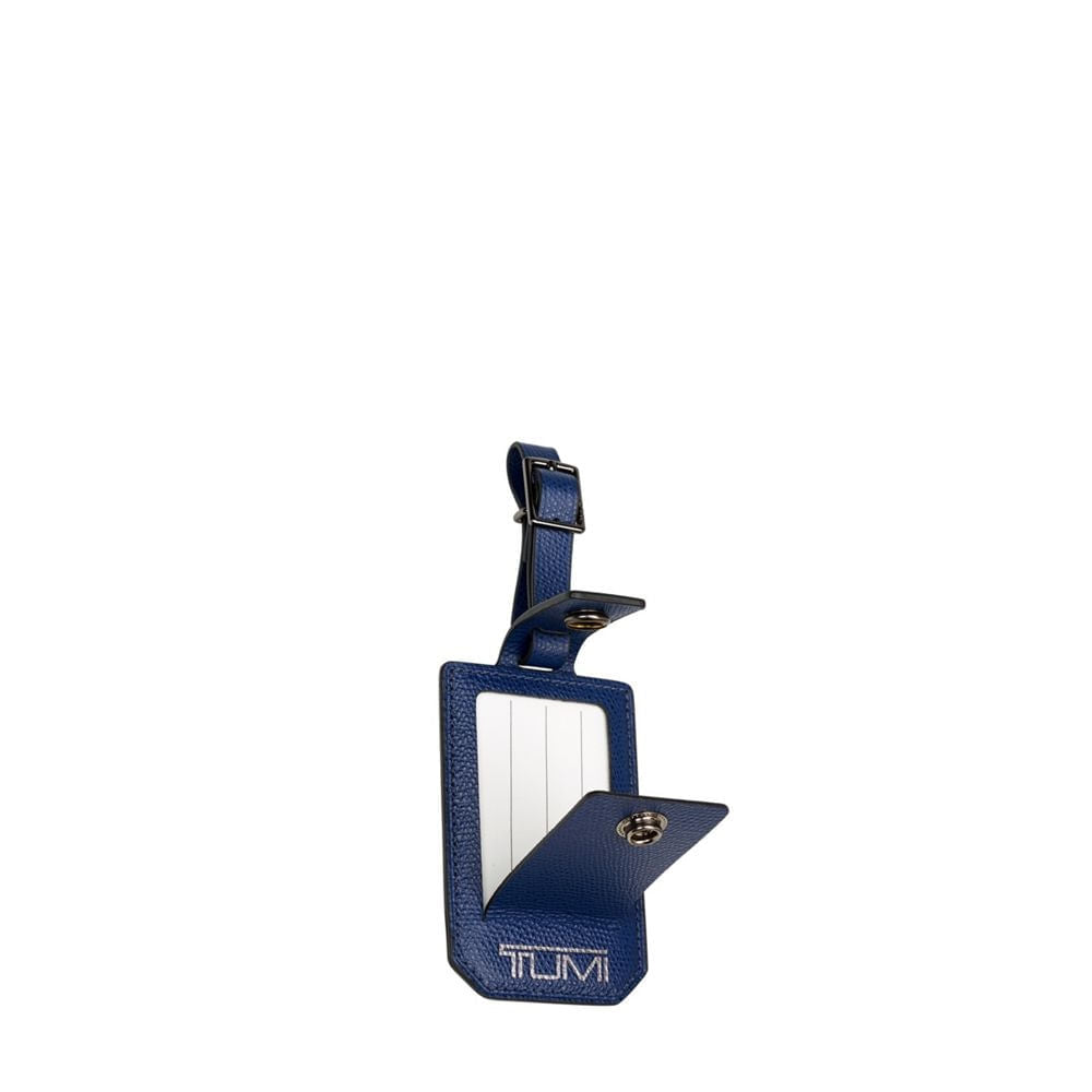 Luggage Tag Couro Azul