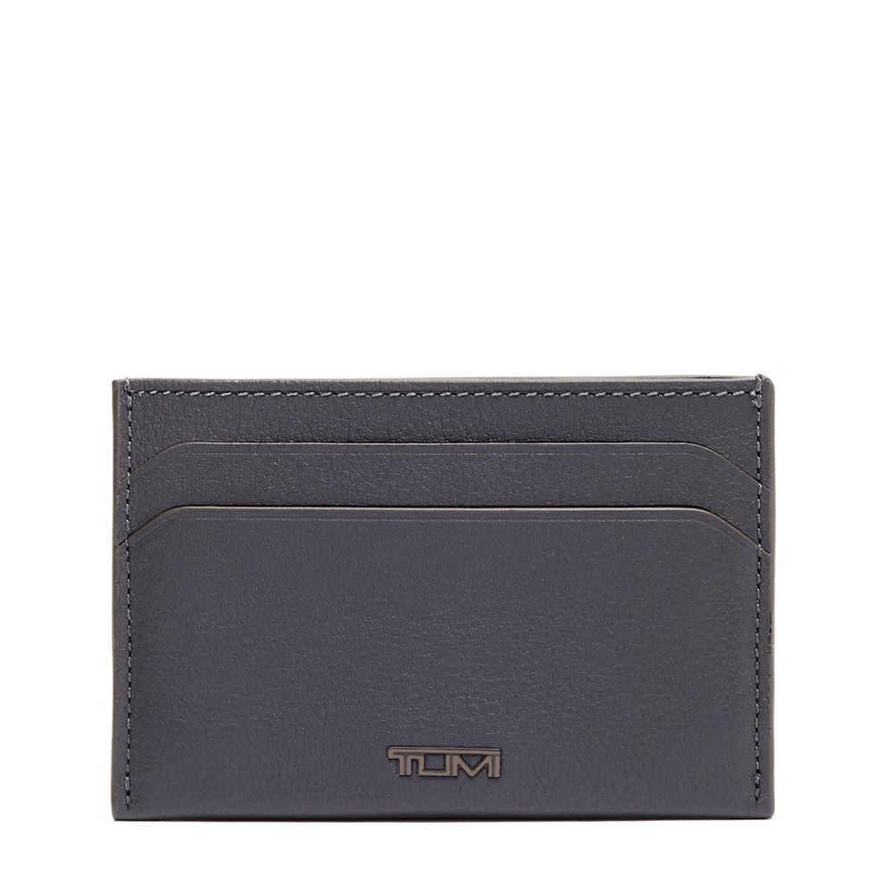 Porta-cartão Slim Card Case Couro Cinza