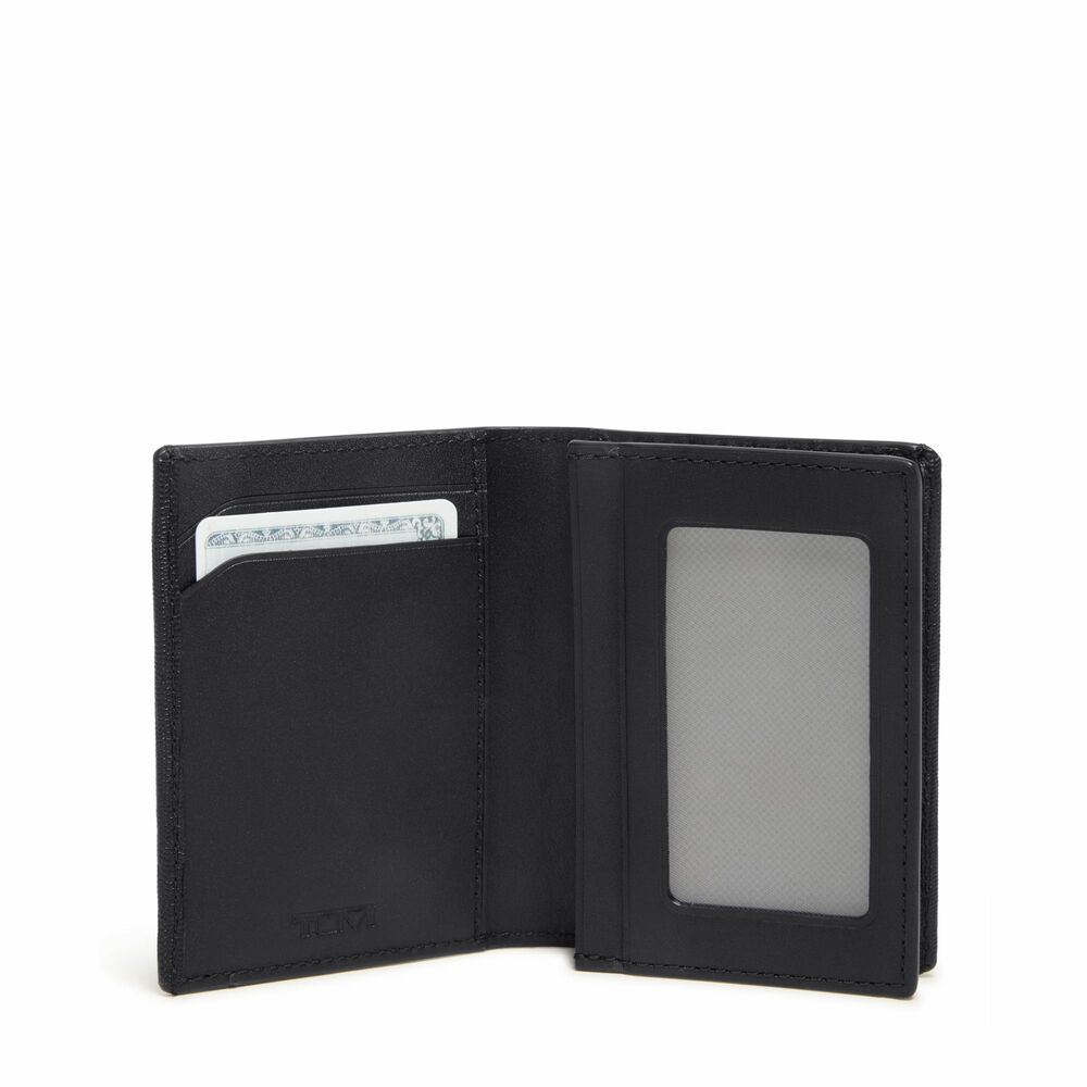 Nassau SLG Gusseted Card Case Black Embossed