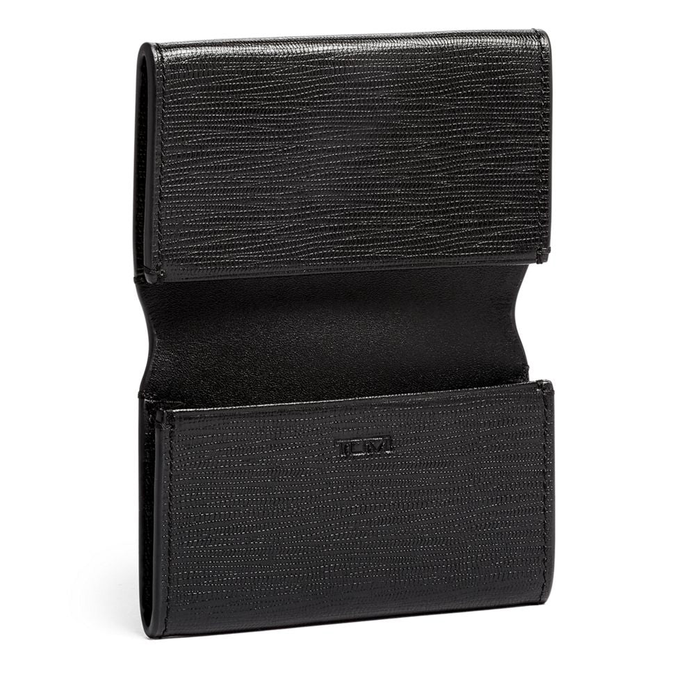 Business Card Case Couro Preto