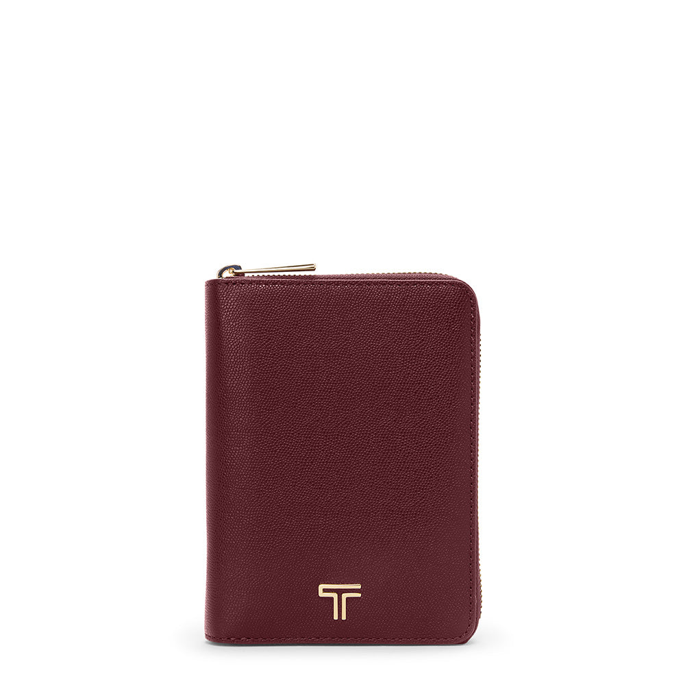 Belden Slg Zip-Around Passport Case Wine