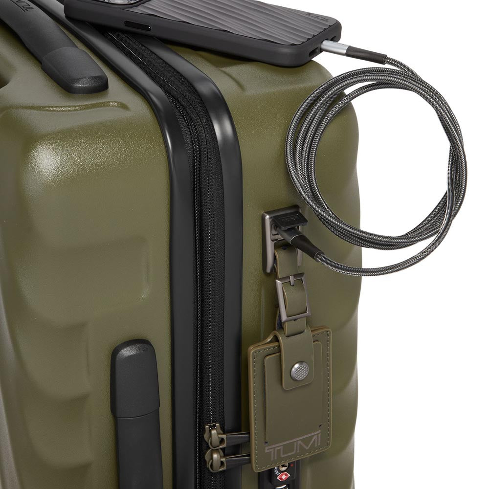 19 Degree International Expandable 4 Wheeled Carry-On Olive Texture