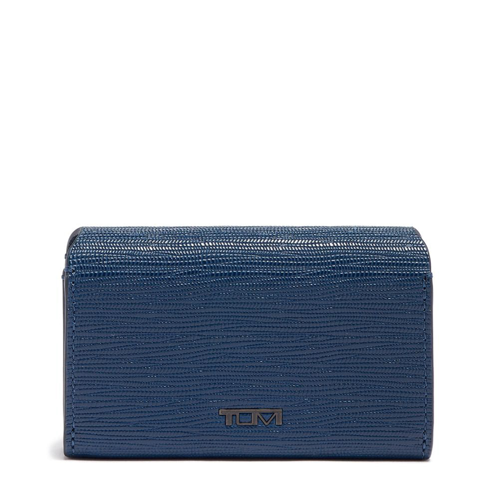 Business Card Case Couro Azul