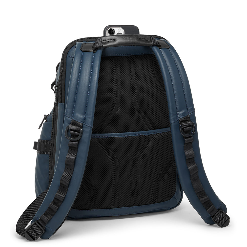 Alpha Bravo Navigation Backpack Navy Coated Canvas