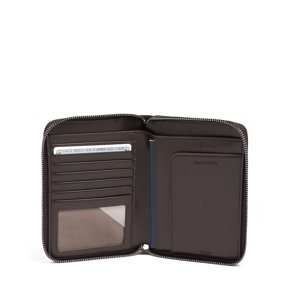 Porta Zip-Around Passport Case Marrom