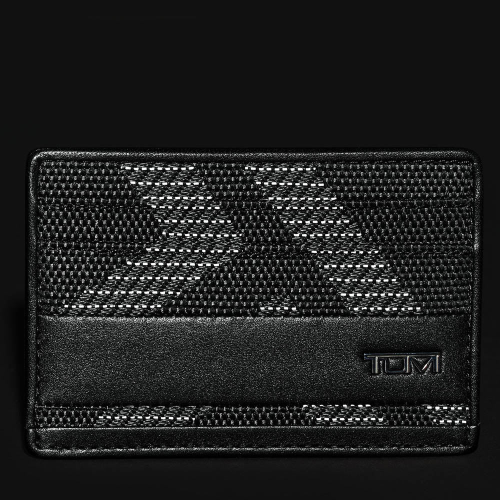 Alpha SLG Slim Card Case Reflective Tumi Jacquard