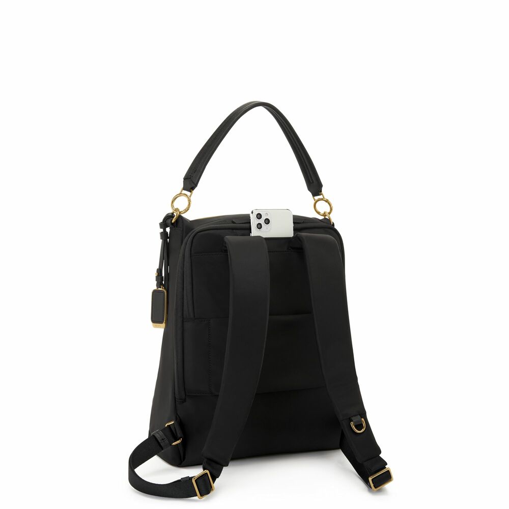 Voyageur Leigh Backpack/Tote Black/Gold
